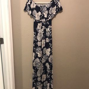 Dainty Hooligan Floral Strapless Maxi Dress
